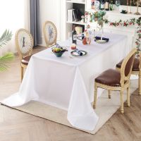 JJJG Rectangle Tablecloth Satin Table Cloth Overlays Wedding Christmas Baby Shower Birthday Banquet Decor Home Dining