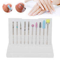 ชุดหัวขัดเล็บ 10 ชิ้น Emery Quartz Armor Remover Exfoliating Polishing Head Box Set