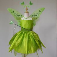 สินค้าขายดี+++ พร้อมส่ง ชุดทิงเกอร์เบลล์ ชุดนางฟ้า Tinkerbell costume ##ชุดแฟนซี ชุดเด็ก การ์ตูน Fancy Kids Christmas Haloween