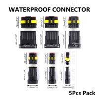 ▧▪ TSLEEN 5Pcs Waterproof 1/2/3/4/5/6 Pin Way Seal Quad Bike 12A IP68 Electrical Automotive Wire Connector Plug Terminals Truck Car