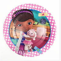 56Pcs Birthday Party Decorations Supply Doc McStuffins Theme Baby Shower Disposable Tableware Napkins Blowout Cups Plates Straws