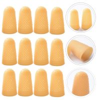 tdfj 25 Pcs Pockmarked Cots Rubber Fingertips Anti-slip Silicone Mitts Anti-static Thumb Protector Antis-static Dots Covers