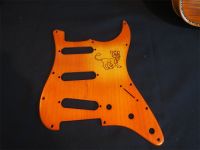 Solid Ailanthus Wood Light Brown Color GUITAR SSS Pickguard