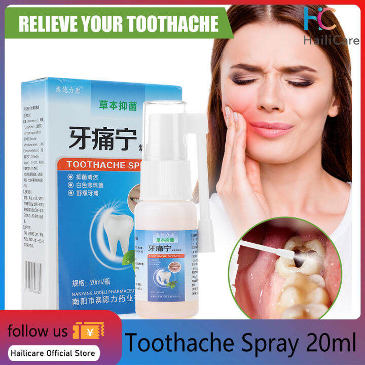 ZINIGA Hailicare Toothache Pain Relief Spray 20ml Gum Swelling Tooth