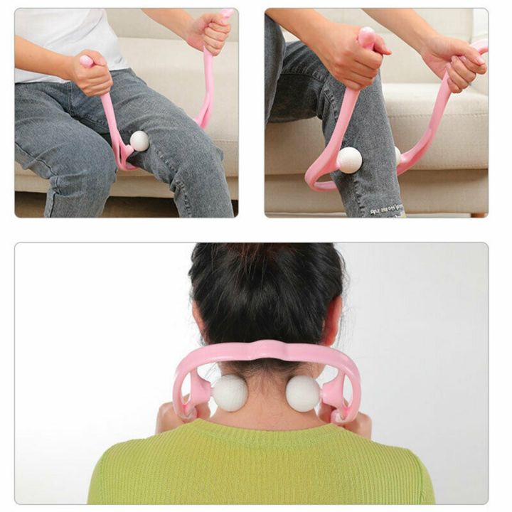 Yoy Neck Massager Therapy Neck And Shoulder Dual Trigger Point Roller Self Massage Tool