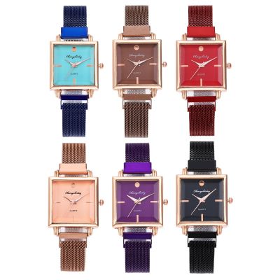 【July】 2023 spring new fashion casual all-match simple ladies watch lazy iron-absorbing stone candy-colored womens