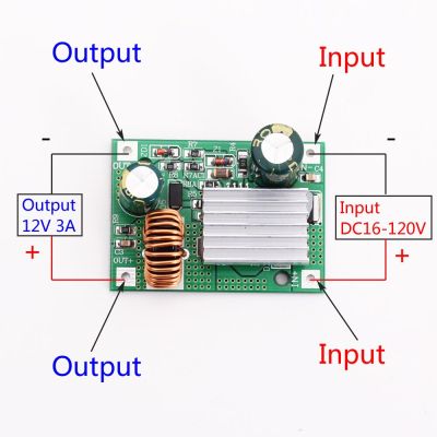 【Fast-selling】 DC Step Down โมดูลแหล่งจ่ายไฟ Buck Converter Non-Isolated Stabilizer 24V 36V 48V 72V 84V 120V ถึง12V 3A Power Adapter โมดูล