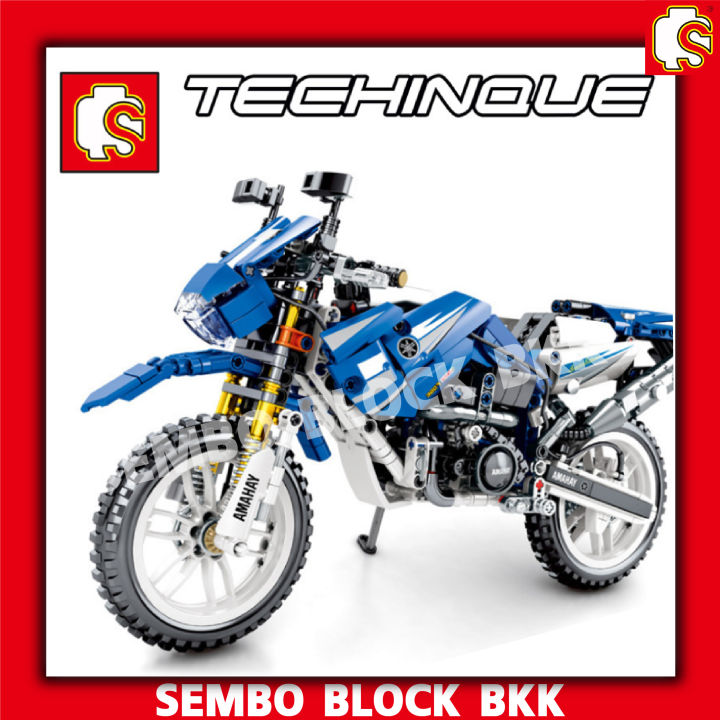 ชุดตัวต่อ-sembo-block-รถมอเตอร์ไซต์วิบากสีฟ้า-sd701715-จำนวน-799-ชิ้น