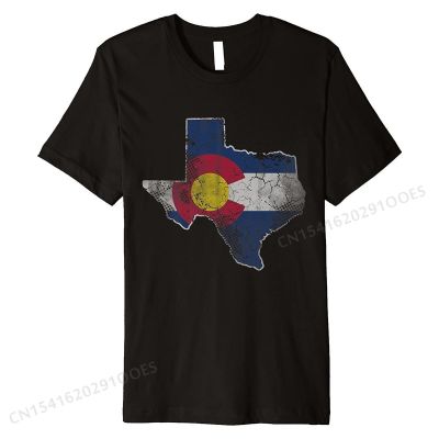 Texas Colorado Flag Transplant Shirt Casual Summer Tees Popular Cotton Men T Shirt