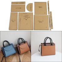 1Set DIY Kraft Paper Template Fashion Shoulder Messenger Bag Tote Leather Craft Pattern DIY Stencil Sewing Pattern 24cm*20cm