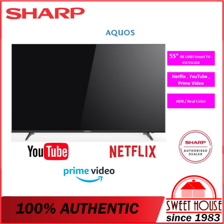 [MELAKA AREA FREE BASIC SET UP] SHARP 55'' Inch 4K ULTRA UHD Smart