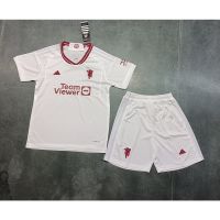 เสื้อกีฬาแขนสั้น ลายทีมแมนเชสเตอร์ยูไนเต็ด สีขาว 2023-24