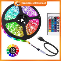 เทปแถบไฟ Led แสง RGB สายเทปนำแสง2835เส้น Dc5v บลูทูธเข้ากันได้กับการควบคุมด้วยอินฟราเรดแสงไฟ