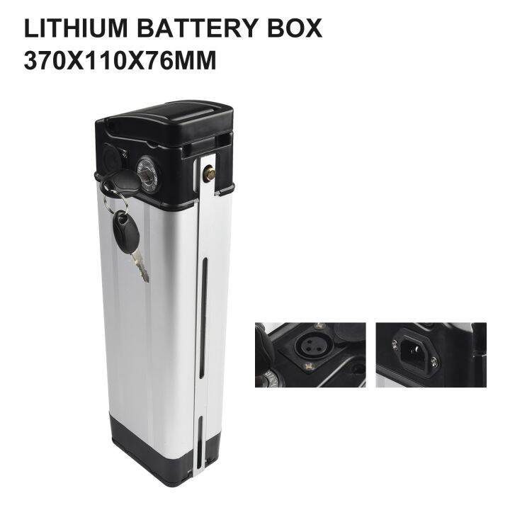 คลังสินค้าพร้อม-สำหรับจักรยานไฟฟ้า1-กล่องแบตเตอรี่-2-คีย์-850g-pvc-dc2-5-con-ใหม่เอี่ยม