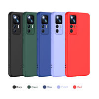 สำหรับ Xiaomi เคสโทรศัพท์12T/12T Pro ของเหลวซิลิก้าเจลเลียนแบบ + ผ้าสำลีผิวนอกเนื้อนิ่ม TPU ฝาหลัง