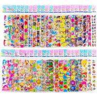 30 Sheets Stickers for Kids Girls Boys Different Bulk Stickers 3D Puffy Assorted Scrapbook 20 Stickers Cartoon Princess DIY Toys Stickers