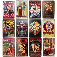 Pin Up Girl Metal Tin Signs Vintage Wall Art Painting Bar Pub Cafe Shop Home Decor Sexy Lady Poster Plate Plaque