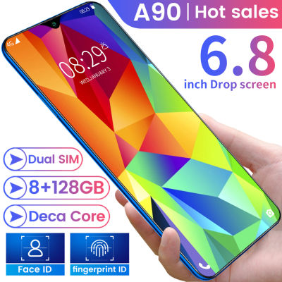 Global Version A90 Smartphones 5G Phone 8+256GB Cellphones 10Core Mobile Phones Andriod10 4500mAh Gaming Phone Face ID 6.8 Inch