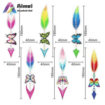 1set Floral Pattern DIY Diamond Painting Bookmark