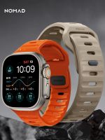 Nomad2022 ใหม่ Apple iwatch8/7 สายนาฬิกาเหมาะสำหรับ Apple Watch S8/7/6/Ultra สายรัดข้อมือกีฬาซิลิโคนกันน้ำสายนาฬิกาผู้ชายระบายอากาศ 41/44/45/49 มม.