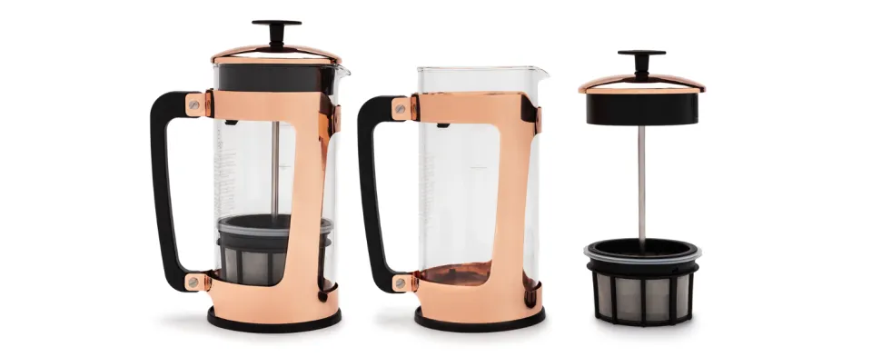 ESPRO P5 French Press Double Micro-Filtered Coffee and Tea Maker, Grit-Free and Bitterness-Free Brews, Durable Stainless Steel Frame, (Polished St