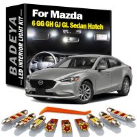 ชุดไฟการส่งข้อมูลแบบติดต่อกันนำตกแต่งภายในสำหรับรถ Mazda 6 GG GH GJ GL Sedan Hatch 2003-2018 2019 2020ยานพาหนะหลอดไฟ LED รถยนต์หลอดไฟไม่มีข้อผิดพลาด