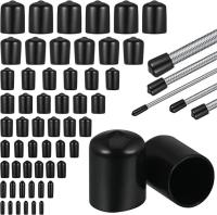 【cw】 156 Pieces End Tube Pipe Bar Cap Removable Cover Protector Dust Soft Stopper Accessory