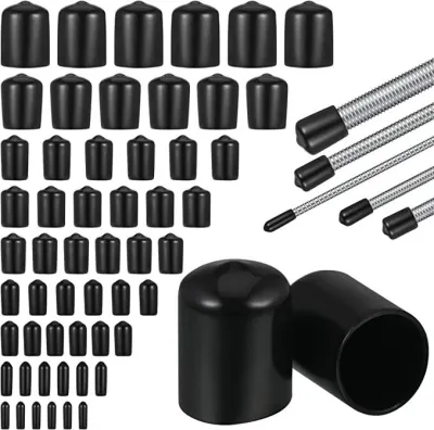 156 Pieces End Pipe Cap Removable Bar Cover Replacement Protector Dust-proof Temperature-resistant PVC Soft Stopper