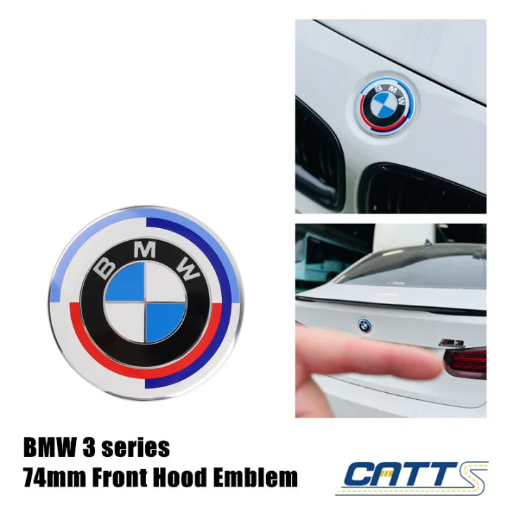 BMW Front Hood Emblem Badge Rear Trunk Emblem Cover for BMW 50th