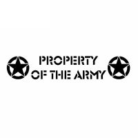 Hot Car Sticker PROPERTY OF THE ARMY Motorcycle Decals Vinyl KK Accessories Waterproof Motorcycl PVC 18CMx3CM