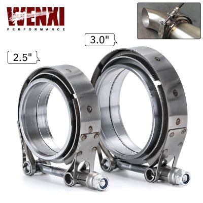 ◇◆♤ V Band Exhaust Clamp 2.5 inch 3 inch 63mm 76mm Exhaust Male And Female Flange Vband Clamp V-Band Muffler Clamp