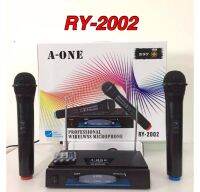 A-ONE ไมโครโฟนไร้สาย ไมค์ลอยคู่ WIRELESS MICROPHONE รุ่น RY-2002