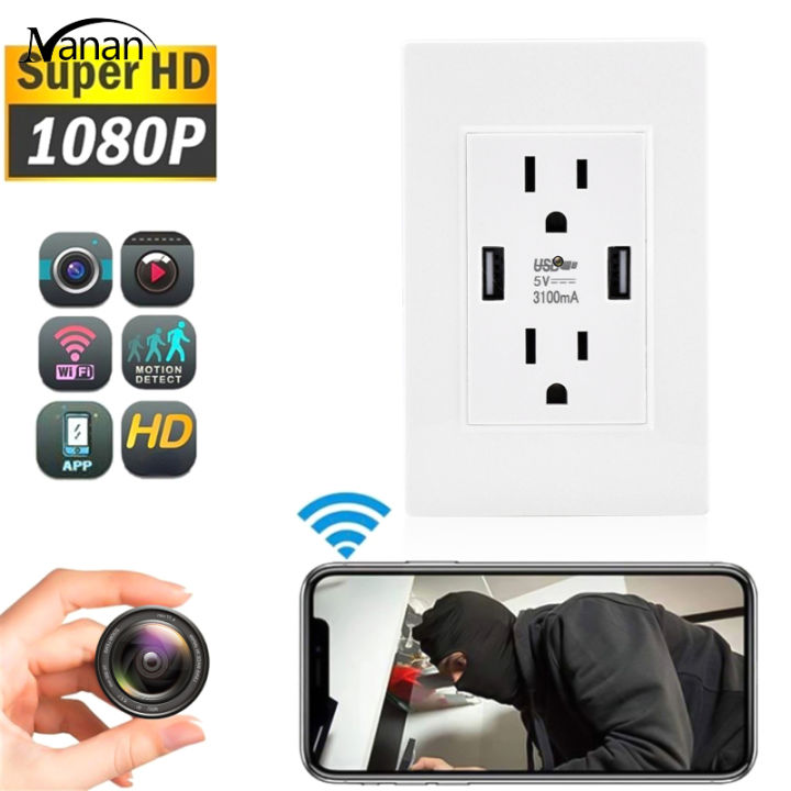 1080p-hd-mini-กล้อง-wifi-wall-socket-กล้องวิดีโอ-motion-detection-dual-usb-power-wall-outlet-กล้อง-us-plug
