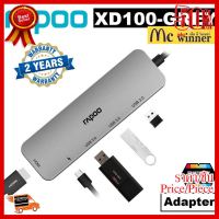 ✨✨#BEST SELLER ADAPTER (อะแดปเตอร์) RAPOO XD100-GREY TYPE C MULTI FUNCTION (5 IN 1 ) USB-C EXPANSION USB3.0*3+HDMI+CF(PD) HUB ประกัน2ปี ##ที่ชาร์จ หูฟัง เคส Airpodss ลำโพง Wireless Bluetooth คอมพิวเตอร์ โทรศัพท์ USB ปลั๊ก เมาท์ HDMI สายคอมพิวเตอร์