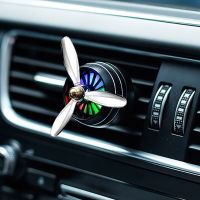 ：{“： LED Light Car Perfume Diffuser Air Freshener Air Force 3 Vent Outlet Clip Automobiles Decor Propeller Fragrance Smell Ornament