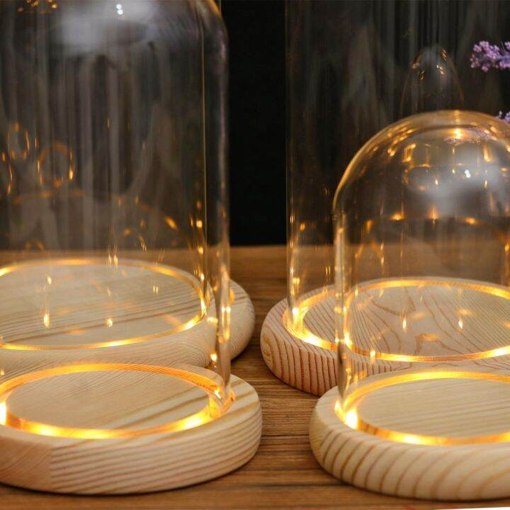 simplelove-clear-glass-display-dome-with-wooden-base-display-dry-flower-plant