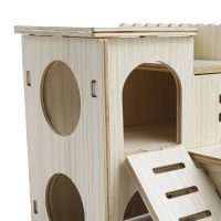 Hamsters Climbing House Safe Wooden Hamster House Toy Hideout Bite Resistant Simple for Hamster Accessories