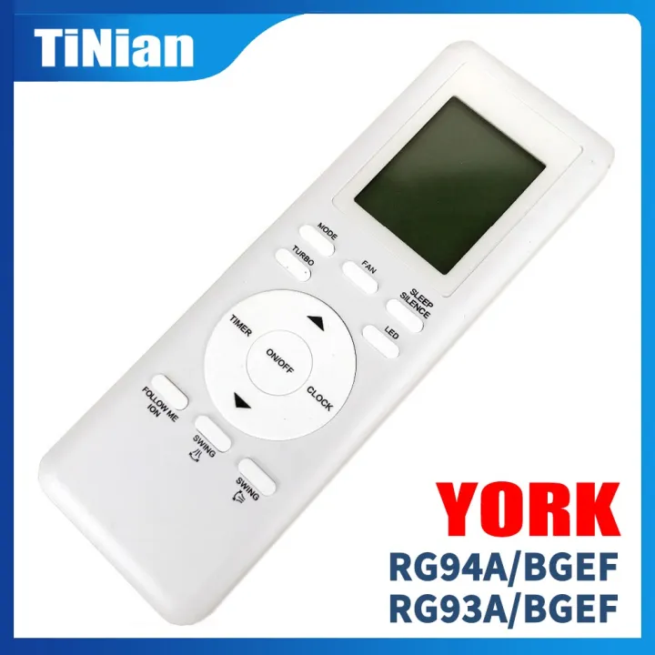 New RG94A/BGEF RG93A/BGEF for YORK Air Conditioner Remote Control