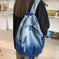 2022 New Denim Women Backpack Retro Travel Bagpack Large Capacity Bookbag College Student School Bags for Teenager Girls Rugtas