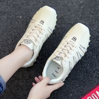 [COD] shoes womens new version breathable casual sports light non-slip running beige flat bottom travel