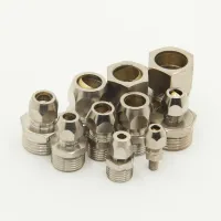 1/8 "1/4" 3/8 "1/2" BSP เกลียวตัวผู้4 6 8 10 12 14 16หลอด Mm OD ปลอกทองเหลืองข้อต่อท่อบีบอัด