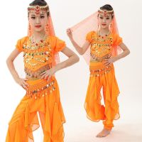 hot【DT】 4pcs Kid Belly Dancing Costume Set Kids Performance Children Bellydance Egypt Costumes