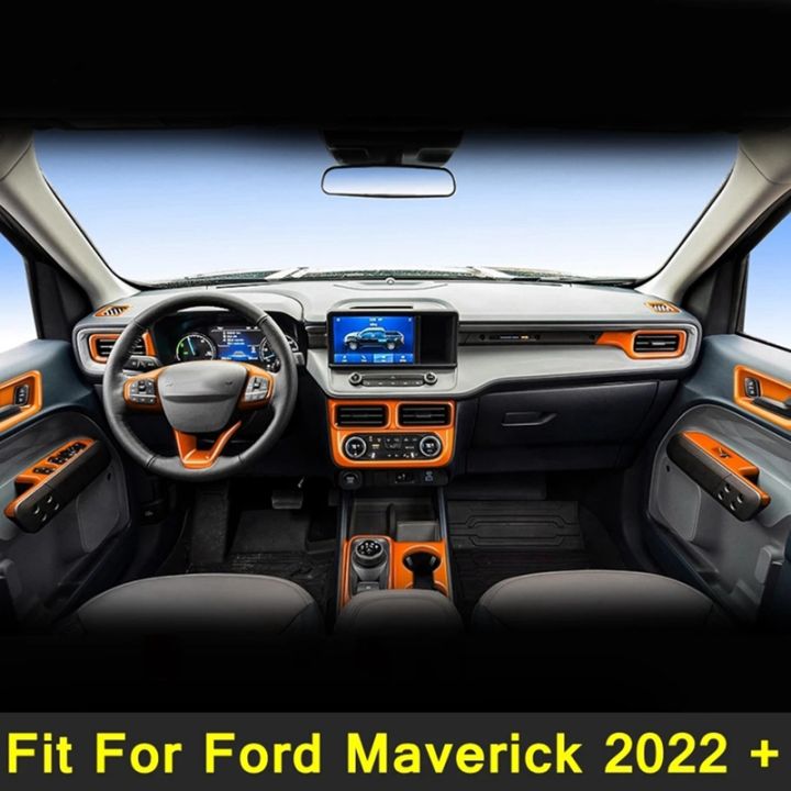 for-ford-maverick-2022-2023-orange-steering-wheel-panel-cover-trim-car-interior-frame-sticker-decorative-sequins