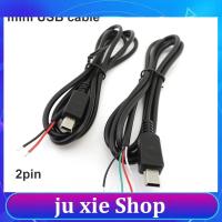 JuXie store 2pin 4pin Mini USB Male Jack Power Cable 5Pin DIY Charging Data Transmission Connector Welding 1m Wire repair 2 4 Core charger