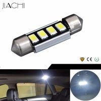 Jiachi 10ชิ้นพวงมาลัย Led C5w 41มม. 42มม. สำหรับหลอดไฟอัตโนมัติโคมไฟอ่านหนังสือ C10w ไม่มีข้อผิดพลาด Canbus ไฟตบแต่งภายใน Dc12v 160lm สีขาวมาก