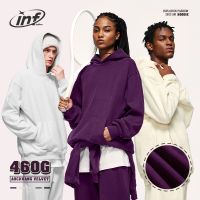 Inflasi เสื้อมีหมวกพรีเมียม460gsm เฮฟวี่เวทยูนิเซ็กส์ Pelbagai Warna Kapas Besar Streetwear Hoodies Hoodies