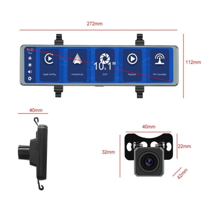 กล้องติดรถยนต์ไร้สายระบบกระจกรถมองหลังไร้สายระบบนำทางด้วย-wifi-มัลติมีเดียระบบนำทางกล้องติดรถยนต์แผงหน้าปัดรถดรอปชิป