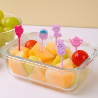 4/5/6/8/10/12/16pcs Candied Gourd Teapot Fruit Fork Mini Cartoon Children Snack Cake Dessert Fruit Pick Toothpick Lunches Decor