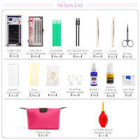 121422pcsset False Eyelashes Extension Set Practice Eye Pads Tweezers Glue Ring Brush Kits with Bag For Eye Lash Graft