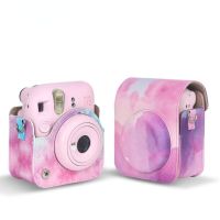 for Fujifilm Instax Mini 12 Case Camera Bag Multicolour Polaroid Case PU Leather Retro Storage Case Adjustable Shoulder Strap